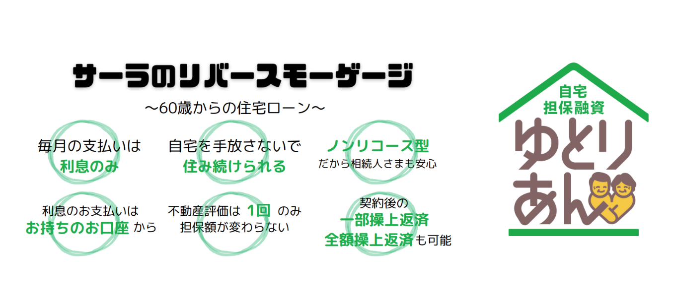 サーラのリバースモゲージ 自宅担保融資ゆとりあん